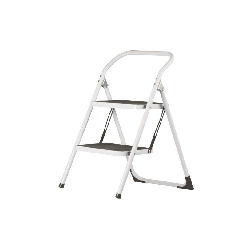 Drabinka rozkładana 2 stopnie biała udźwig 150kg 47x57x76mm mod.480