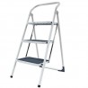 Drabinka rozkładana 3 stopnie biała udźwig 150kg 47x64x102mm mod.481
