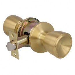 Gałka z zamkiem hotelowa mod.603 mosiądz satyna