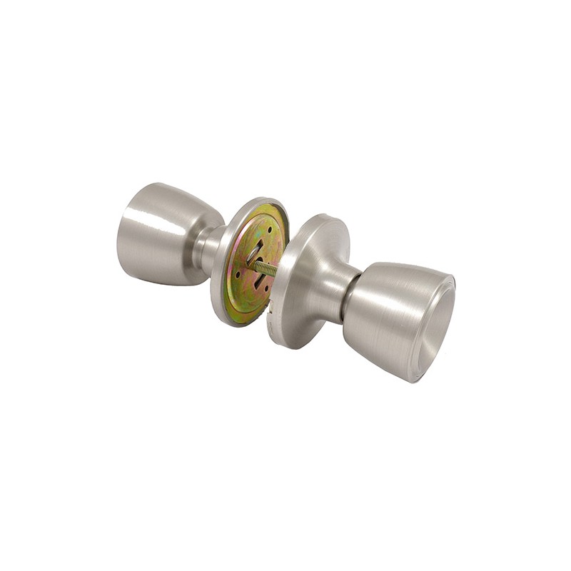 Gałka drzwiowa stała podwójna mod. 607 mosiądz chrom mat