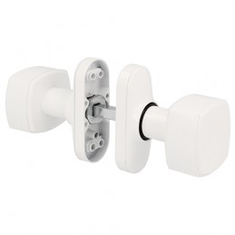 Gałka 6807 dwustr. obrot. alum biała