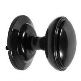 Gałka drzwiowa dekoracyjna stała 70mm czarna połysk