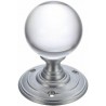 Gałka drzwiowa szklana 55mm satynowy chrom