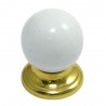 Gałka meblowa kulka 25mm biała / złota mod. 64