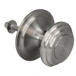 Gałka drzwiowa stała mod. 13 - 76 pełna mosiądz chrom mat