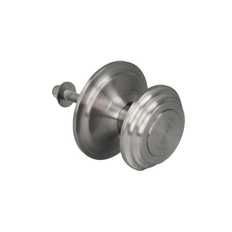 Gałka drzwiowa stała mod. 13 - 76 pełna mosiądz chrom mat