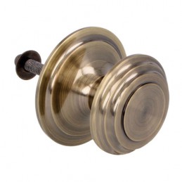 Gałka drzwiowa stała mod. 13 - 76 pełna mosiądz złoto ant.