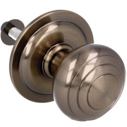 Gałka drzwiowa stała mod. 14 - 61 pełna mosiądz złoto ant.