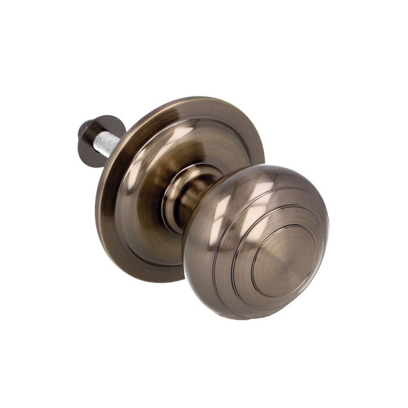 Gałka drzwiowa stała mod. 14 - 61 pełna mosiądz złoto ant.