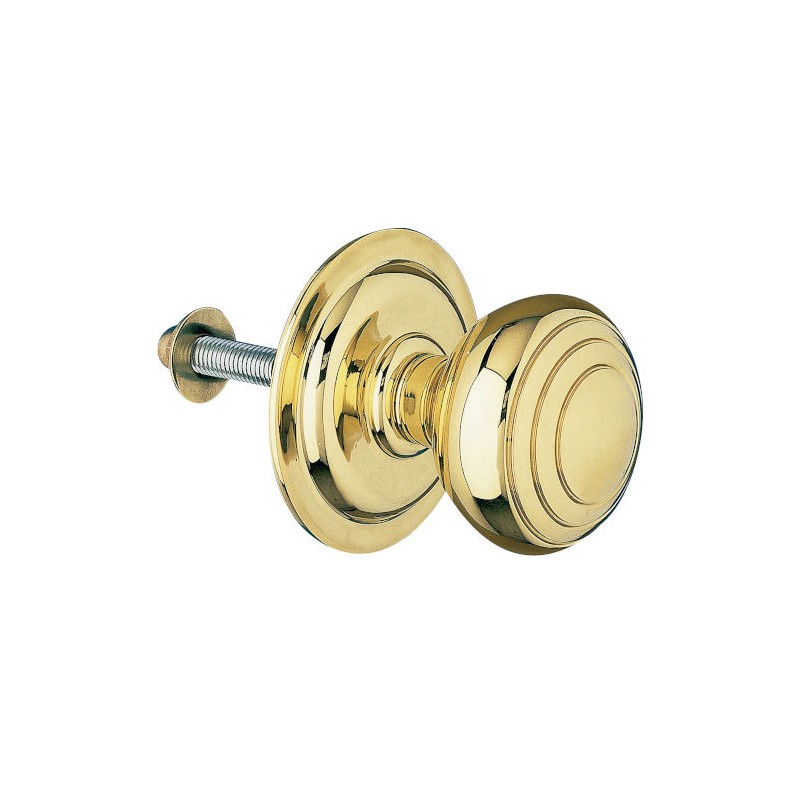 Gałka drzwiowa stała mod. 14 - 61 pełna mosiądz lakierowany