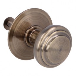 Gałka drzwiowa stała mod. 15 - 70 pełna mosiądz złoto ant.