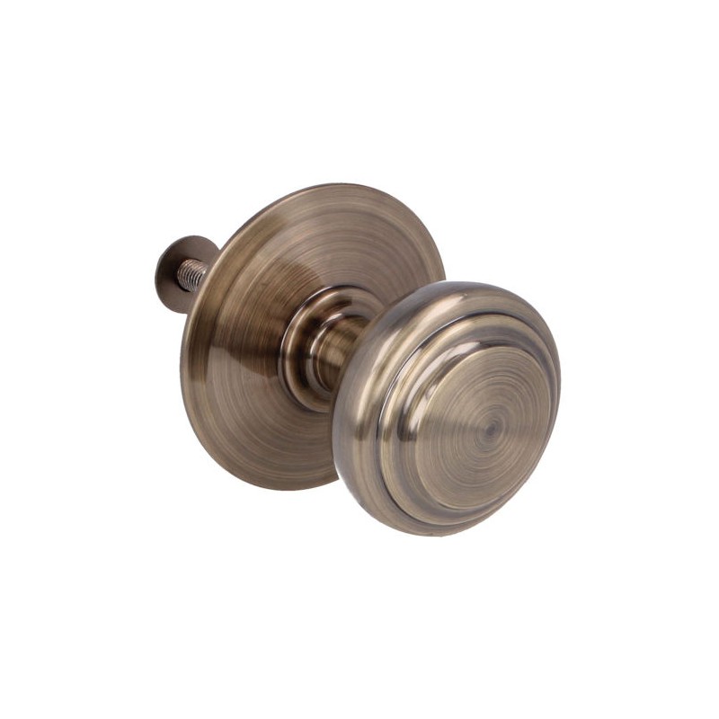 Gałka drzwiowa stała mod. 15 - 70 pełna mosiądz złoto ant.