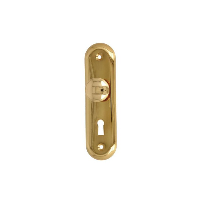 Gałka z szyldem mosiężna na klucz 125x34mm mod. 26 gałka do szaf