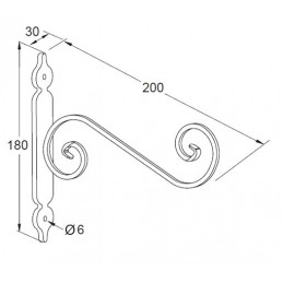 Hak na kwiaty 19 srebrny młotk. ref. 194