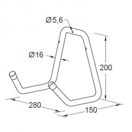 Hak, wieszak na wąż, podwójny, ref. 388