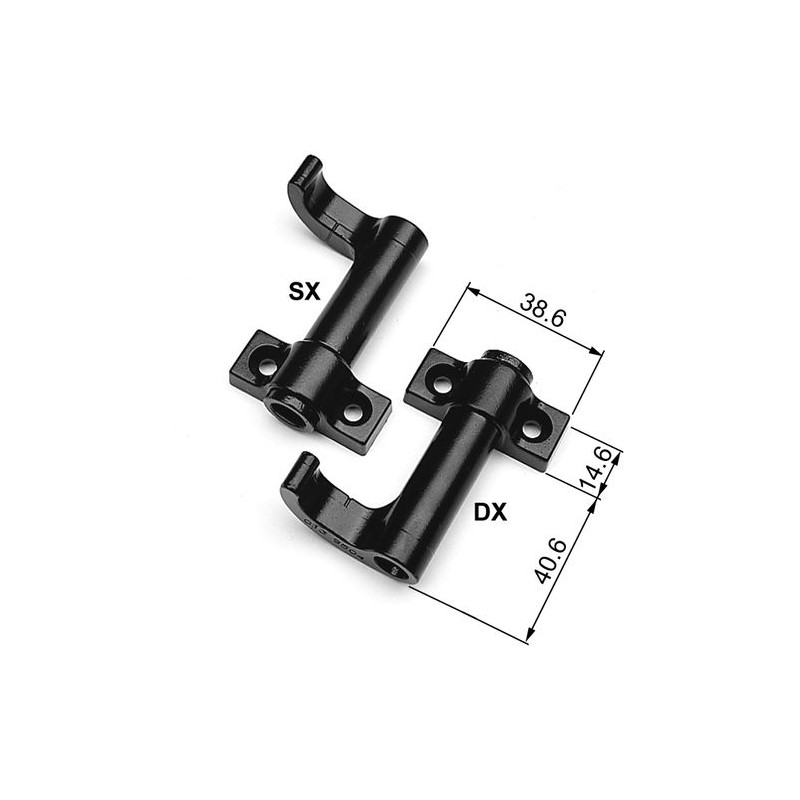 Hak zamykaj.długi czarny lewy AGB