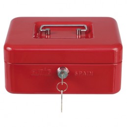 Kasetka na pieniądze czerwona 200x160x70mm