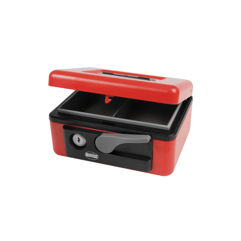 Kasetka na pieniądze czerwona 165x125x80mm