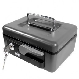 Kasetka na pieniądze szara 165x125x80mm