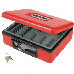 Kasetka na pieniądze czerwona 230x185x80mm