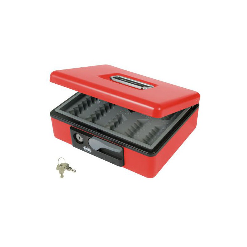Kasetka na pieniądze czerwona 230x185x80mm