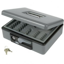 Kasetka na pieniądze szara 230x185x80mm