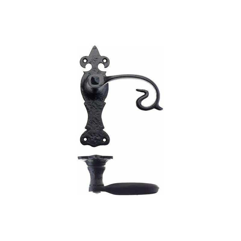 Klamka 48x168 czarna bez otworu