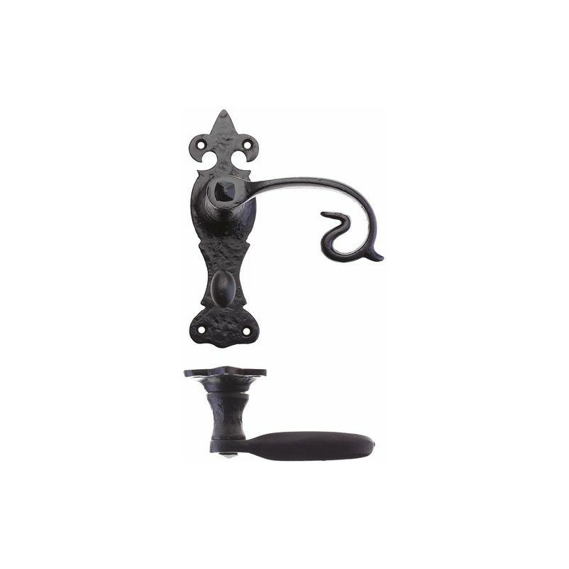 Klamka 48x168 czarna na WC