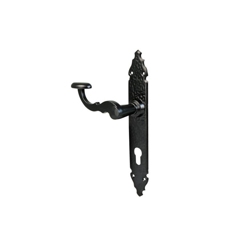 Klamka czarna na wkładkę 85mm szyld 280X45mm Lewa mod.100EB85