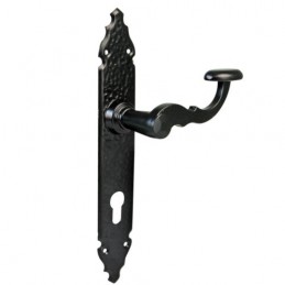 Klamka czarna na wkładkę 85mm szyld 280X45mm Prawa mod.100EB85