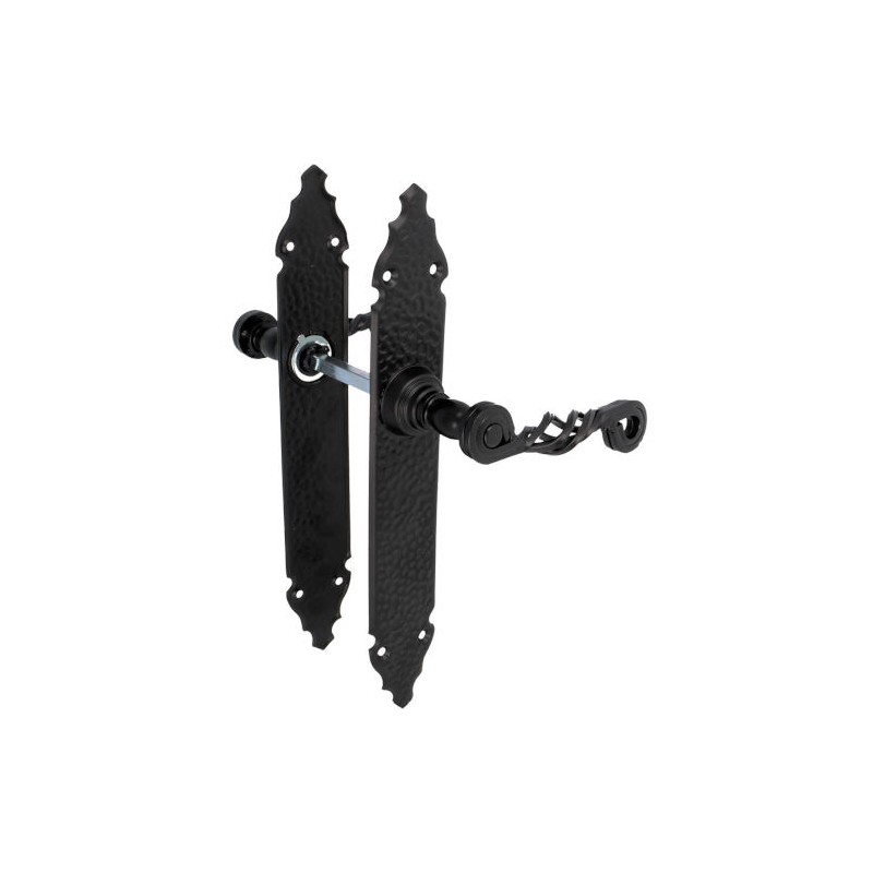 Klamka czarna bez otworu długi szyld 280x45mm mod.102P AMIG