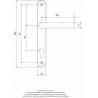 Klamka drzwiowa na wkładkę 92mm grafitowy Balmoral FRENCH L/L