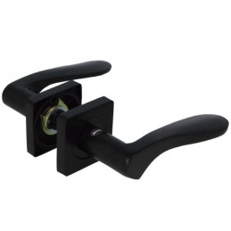 Klamka BOLONIA czarna kpl. z szydami na wkładkę