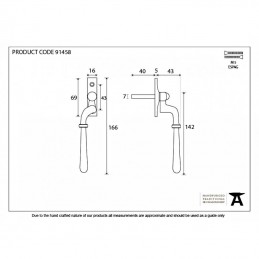 Klamka do zasuwnicy Newbury nikiel pol L