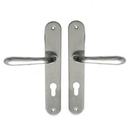 Klamka FLY wkładka 72mm długi szyld chrom satyna 130/202L