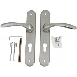 Klamka drzwiowa na wkładkę 70mm nikiel mat mod. LENA PB70