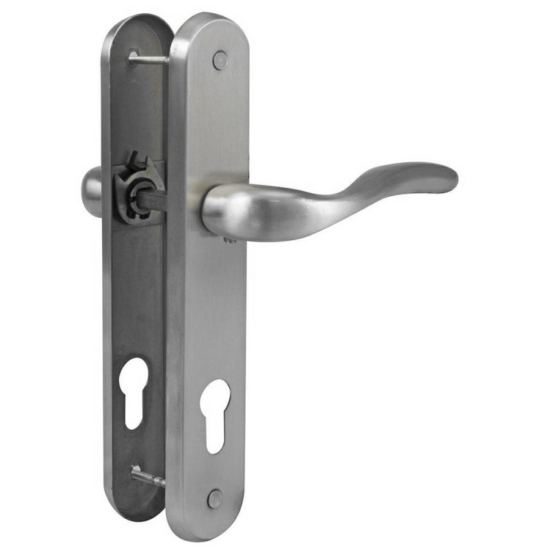 Klamka drzwiowa na wkładkę 85mm nikiel mat mod. LENA PB85