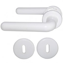 Klamka z rozetą klucz MARGHERITA biała