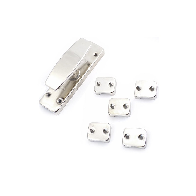 Klamka z zamknięc. zasuwnicy 18 sta nikl