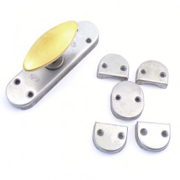 Klamka z zamknięc. zasuwnicy 5 stal/mos.