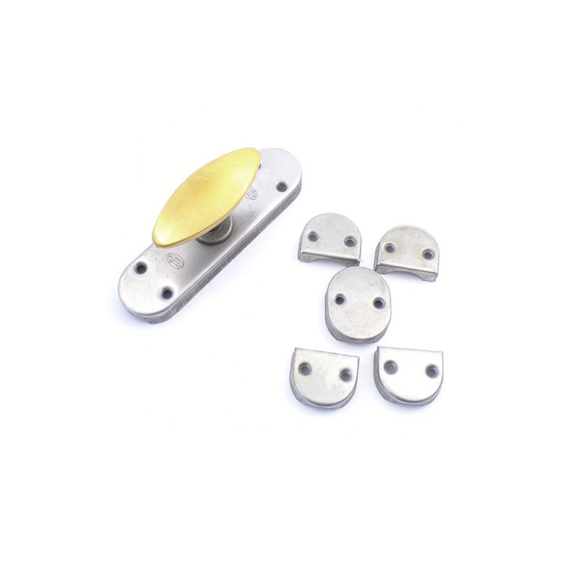 Klamka z zamknięc. zasuwnicy 5 stal/mos.