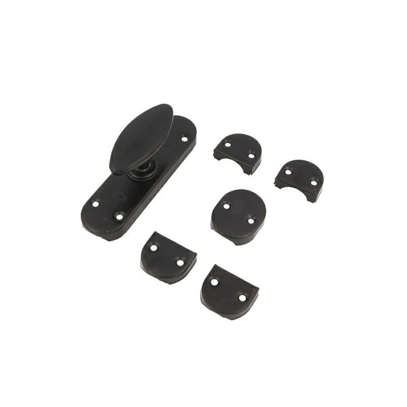 Klamka z zamknięc. zasuwnicy 7 czarny