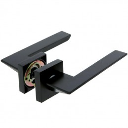 Klamka ZAHORA z szyldami na wkładkę czarna aluminium