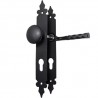 Klamko-gałka stała na wkładkę 72 czarna szyld 270x36mm mod. 106PB72