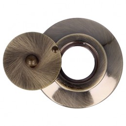 Klapka wewnętrzna wizjera 14mm złoto antyczne szyld 45mm  mod. 2