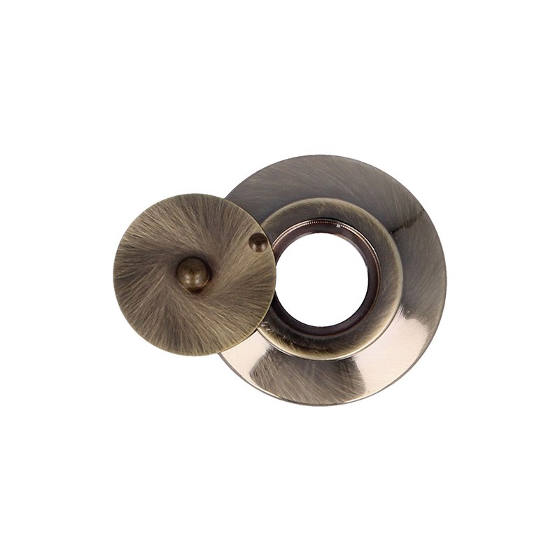 Klapka wewnętrzna wizjera 16mm złoto antyczne szyld 45mm mod. 2