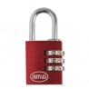 Kłódka szyfrowa 25mm aluminiowa czerwona mod.75 DIS