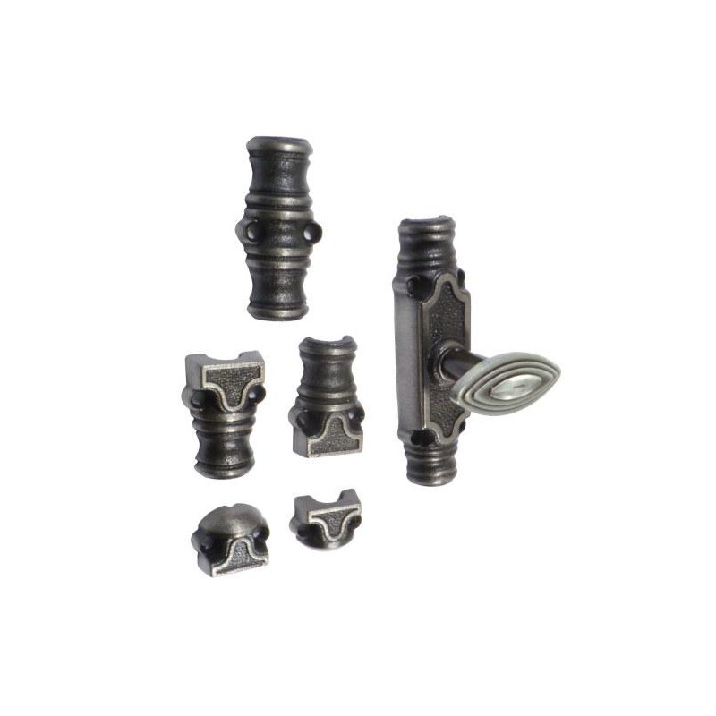 Komplet zas. 43 BTN ST AC PAT SREBRNA stal hartowana lakierowana na srebrny kolor