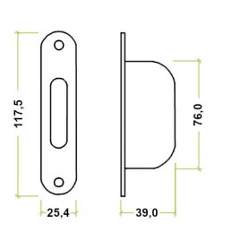 Kółko do sasha R_F 1 3/4" złoto antyczne