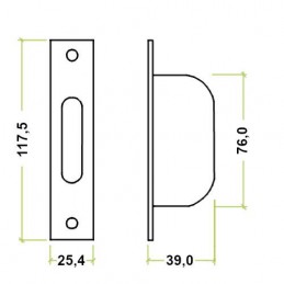 Kółko do sasha SQ_F 1 3/4" satyn chrom